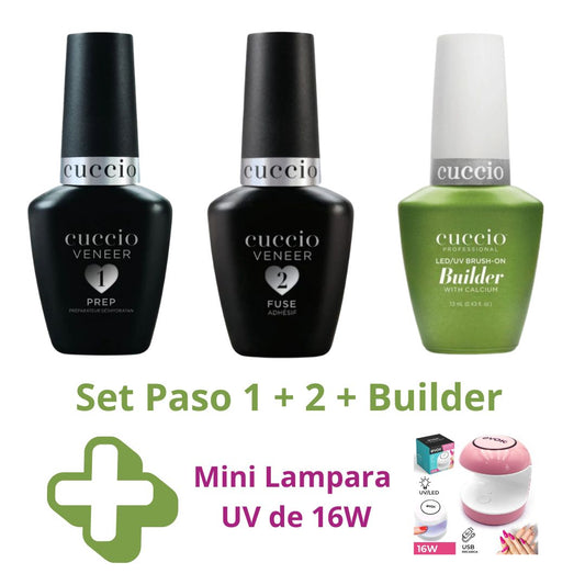 Set Cuccio Paso 1 y 2 y Builder Calcio + Mini Lampara