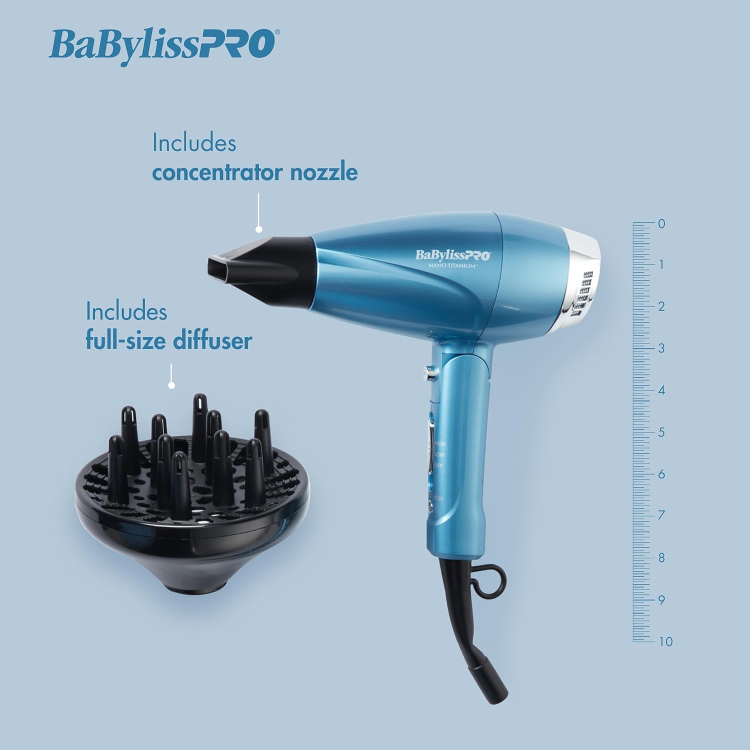 Blower COMPACTO 1200 Watt Travel Size Nano Titanium ®
